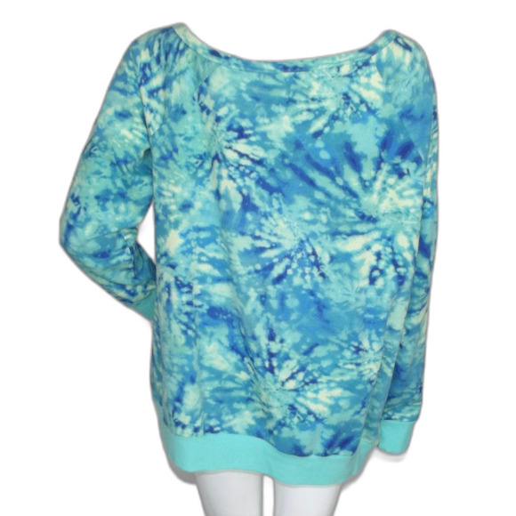 TORRID Active Sweatshirt, 2/2X, Tie-dye, Wide neck/off shoulder, Long sleeves - Picture 5 of 11